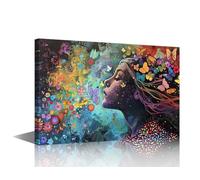 TISHIRON Contemporary Butterfly Canvas Art Print, 12"W x 18"H, Rectangular, Landscape Orientation, Perfect for Living Room, Bedroom, Office, Dining Room, Bathroom