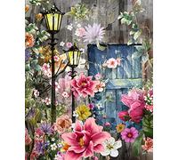 TISHIRON DIY Paint by Numbers for Adults with Brushes Flowers Adult Paint by Number Kits on Canvas Floral Oil Painting by Numbers Crafts for Home Wall Decorations 16"x20"(Frameless)