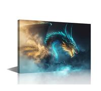 TISHIRON Dragon Wall Art Dragon in The Forest Canvas Prints Wall Art Dragon Wall Decor Artwork for Home Walls Bedroom Living Room Wall Decor Boys Room Decor Canvas Art Posters & Prints, 30x45cm