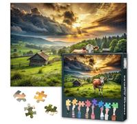 TISHIRON Farm Landscape 1000 Piece Puzzle for Adults,Cow Pictures