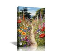 TISHIRON Flowers Canvas Paintings Blooming Floral Bedroom Wall Art Contemporary Home Decor Bloom Plant Bathroom Decor Wall Art Modern Artwork Ready to Hang for Living Room Office, 36x24in