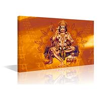 TISHIRON Hanuman Pictures for Bedroom Hinduism Wall Decorations for living Room 1 Panel Deity Canvas Wall Art Contemporary Artwork Home Decorations Giclee Framed Ready to Hang (12''Wx 18''H)