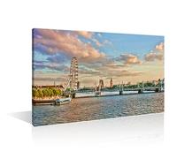 TISHIRON London Eye and Big Ben Wall Decor Living Room 1 Piece UK Urban Landscape Wall Decor for Bedroom City Skylines Pictures House Decor Posters and Prints Framed Ready to Hang (12" Wx18 H)