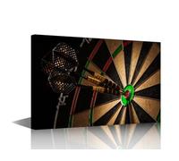 TISHIRON Modern Wall Art Success Hitting Target Aim Wall Art for Bedroom Positive Office Canvas Art Wall Decor Bullseye Pictures for Living Room Artwork Paintings Giclee Framed Ready to Hang 36x24 in