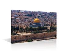 TISHIRON Mosque of Al-aqsa Wall Decorations Jerusalem Pictures for Living Room The Temple Mount 1 Piece Home Decor Posters and Prints Artwork for Home Walls Framed Ready to Hang (16" Wx24 H)