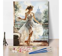 TISHIRON Paint by Numbers Kit for Adults, Adult Paint by Number - Elegant Dancing Bride Romantic Ballroom DIY Painting by Numbers, Relaxing Arts and Crafts for Adults - 16x20 Inch