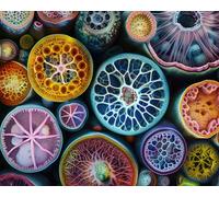 TISHIRON Paint by Numbers Kit for Adults, Adult Paint by Number Kits - Microscopic Cell Biology Art with Colorful Embryo & Cellular Design on Canvas, Perfect for Beginners(16x20 inch)