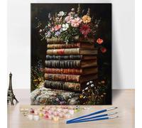 TISHIRON Paint by Numbers Kit for Adults Beginner - Vibrant Pink Flower Canvas Art, Color by Number for Adults with Botanical Floral Wall Decor, 16"x20" DIY Adult Painting Kits for Home Walls