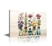 TISHIRON Paintings Canvas Wall Art Flower Posters and Prints Flower Vase Wall Art Canvas Artwork Wall Decor Flower Pictures for Bedroom Wall Decor Rustic Home Decor Arts & Crafts - 30x45cm