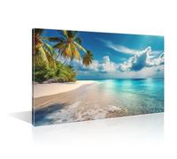 TISHIRON Sea Sunset Wall Art for Living Room Sea Nature Modern Home Decor Blue Ocean Natural Landscape Pictures Posters Artwork for Bedroom Office Wall Art Painting Pictures Ready to Hang,16" Wx24 H