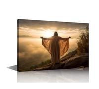 TISHIRON Son of God Pictures for Living Room Jesus Wall Art Prints on Canvas Christian Painting Modern Artwork Wall Decor for Bedroom Office Bathroom Decor Ready to Hang, 16" Wx24 H