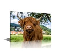 TISHIRON TUMOVO Natural Scenery Art Wall Art Farm Animal Paintings Animal Portrait Poster Artwork 1panel Canvas Prints Modern Home Decor for Living Room Framed Ready to Hang Posters 24x16in