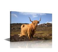 TISHIRON Wall Art for Living Room Animal Portrait Picture Poster Canvas Wall Art Modern Artwork 1piece Animal Portrait Wall Art Prints Home Decor Framed Stretched Ready to Hang 24x16in