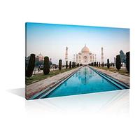 TISHIRON Wall Art for Living Room Taj Mahal in India Wall Decorations Posters and Prints 1 Pieces Fabulous Taj Mahal Modern Artwork Canvas Wall Decor Frame Ready to Hang (24" Wx36 H)