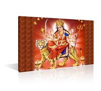 TISHIRON Wall Decorations for Living Room Durga Puja Home Decor Hinduism Cultural Canvas Paintings Rustic Wall Decor Art God Pictures 1 Piece Posters and Prints Ready to Hang (12" Wx18 H)