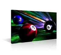 TISHIRON Wall Decorations for Living Room Snooker Wall Art 1 Piece Modern Pool Table Posters and Prints Snooker Home Decorations for Living Room Framed Gallery-wrapped Ready to Hang (16''Wx 24''H)