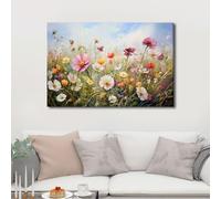 TISHIRON Wall Decorations for Living Room - Wildflower Art Prints, Flowers Posters & Landscape Canvas Wall Art - Modern Artwork Ready to Hang, 60x90cm