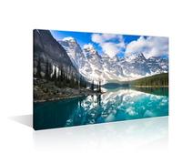TISHIRON Winter Landscape Canvas Wall Art Hairy Camel Wall Decor Living Room Moraine Lake Rocky Mountains Canada Scenery Wall Decor for Bedroom Posters and Prints Framed Ready to Hang (16" Wx24 H)