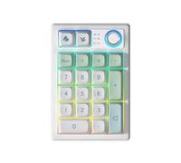 TISHLED Gasket Creamy Mechanical Numpad Programmable Macro Keypad Wireless 2.4G/Bluetooth 5.0/Wired USB-C RGB Backlit Hot Swappable Number Pad Rechargeable Numeric Keyboard Metal Knob for Win/Mac