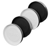 tishoo Refill/Reuse Caps for Tissue Tubes | 4 Caps in Plastic-Free Packaging | 2 Black, 2 White | for Mayfair and Soho Packs only