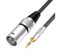 Tisino 3.5mm Mini jack to XLR Cable Unbalanced 1/8 inch Aux Stereo to XLR Male Adapter Microphone Cord - 2 m
