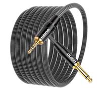Tisino 3.5mm to 6.35mm Audio Jack Audio Cable Guitar Cable,Nylon Braid，3m