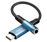 Tisino 3.5mm TRRS Jack Aux to usb c Headphone Adapter, 384kHz/32bit, 1m | 1/8" 3.5mm Headphone Jack to usb c Adapter for iPhone 16/15, Samsung Pixel S20/S20+/S20 Ultra and More Type C Devices