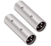 Tisino 3-Pin XLR Male to Male Adapter - 2 Pack