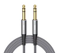 Tisino 6.35mm Jack to Jack 6.35mm TRS Balanced Stereo Audio Cable, 3m/10ft