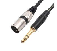 TISINO 6.35mm TRS Stereo Jack to XLR Male Balanced Signal Interconnect Cable Patch Cord Lead - 2m