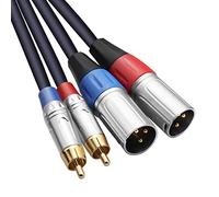 Tisino Dual Phono to XLR Cable, Twin RCA to XLR Male HiFi Stereo Audio Connection Microphone Lead Wire Cord Path Cable - 2m