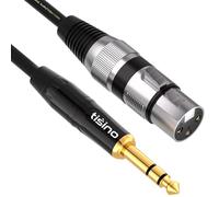 Tisino Female XLR Jack to Jack 6.35mm(1/4") TRS Balanced Mic Cable, 2m