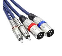 TISINO HIFI Stereo Audio Cable, 5 Feet Dual / 2 XLR Male to Dual / 2 RCA Male Cable