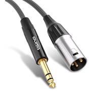 Tisino Male XLR to Jack Cable, Balanced 6.35mm TRS to XLR Male Lead for Speakers, Mixer, Audio Sound Consoles, Power Amplifier - 1m