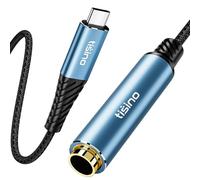 Tisino USB C to Jack 6.35mm TRS Headphone Adapter Cable-384kHz/32bit-1m