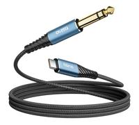 Tisino USB C to Jack 6.35mm TRS Stereo Aux Cable (1m)