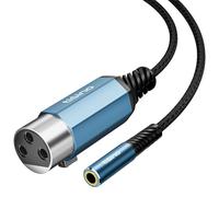 Tisino XLR Female to 3.5mm(1/8") mini Jack Stereo Audio Cable, 1m