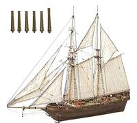 TiSkying DIY Ship Assembly Model Kits, Sailboat Ship Kit Classical Wooden Sailing Boats Scale Model Wooden Sailboat Model Decor for Kids and Adults, One Size