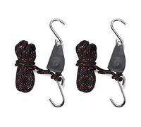 TiSkying Small Crane Pulley Block System, 1/4 Inch Lifting Pulley Rope Stainless Steel Rope Ratchet Sliding Lifting Ropes, 2PCS