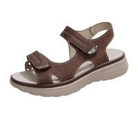 Tisselix Sandals, ErgoLiva Orthopedic Women's Sandals for Pain Relief, Lightweight Velcro Beach Sandal (Brown, Adult, Women, 5, Numeric, UK Footwear Size System, Medium)