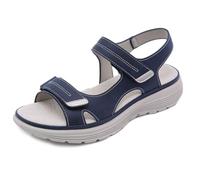 Tisselix Sandals, ErgoLiva Orthopedic Women's Sandals for Pain Relief, Lightweight Velcro Beach Sandal (Dark Blue, Adult, Women, 5.5, Numeric, UK Footwear Size System, Medium)
