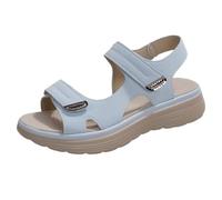 Tisselix Sandals, ErgoLiva Orthopedic Women's Sandals for Pain Relief, Lightweight Velcro Beach Sandal (Light Blue, Adult, Women, 3.5, Numeric, UK Footwear Size System, Medium)
