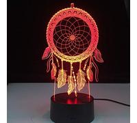 Tissen 3D dream catcher Night Light 7 Colors Mood Light Touch Switch USB Table Desk LED Light Present Kids Home Party Birthday Gift