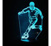 Tissen 3D Football Soccer Sport Night Light 7 Colors Mood Light Touch Switch USB Table Desk LED Light Present Kids Home Party Birthday Gift