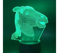Tissen 3D Horse Animal Night Light 7 Colors Mood Light Touch Switch USB Table Desk LED Light Present Kids Home Party Birthday Gift