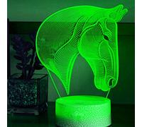 Tissen 3D Horse Night Light 7 Colors Mood Light Touch Switch USB Table Desk LED Light Present Kids Home Party Birthday Gift