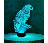 Tissen 3D Parrot Bird Night Light 7 Colors Mood Lamp Touch USB Table Desk LED Decoration Children Present Kids Home Party Birthday Gift Toys