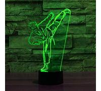 Tissen 3D Taekwondo Karate Night Light 7 Colors Mood Lamp Touch USB Table Desk LED Decoration Children Present Kids Home Party Birthday Gift Toys