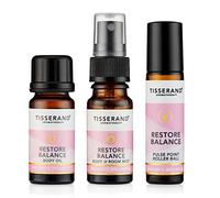 Tisserand Aromatherapy - Restore Balance Discovery Kit - Roller Ball, Body Oil & Mist - Perimenopause, Menopause & Menstruation Support Women - Rose, Clary Sage & Geranium - Natural Essential Oils