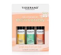 Tisserand Aromatherapy - The Little Box of Motivation - Happy Vibes, Find Focus, Energy Boost - 100% Natural Pure Essential Oils - 3x10ml